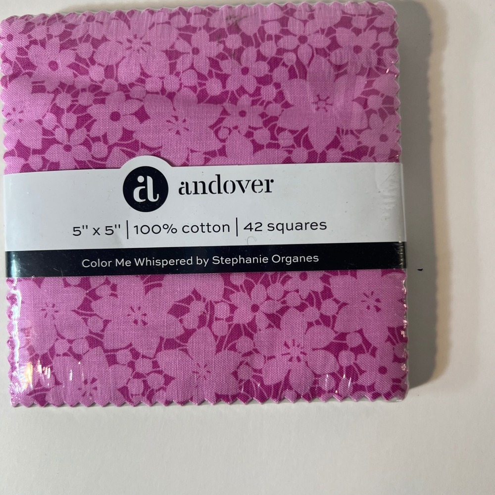 Andover Color Me Whispered Charm Pack Stephanie Organes NIP 5 x 5" 42 Squares